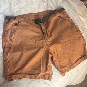 Roark Men's Brown Ripstop Cotton Shorts - Med, 33” waist, 6” inseam